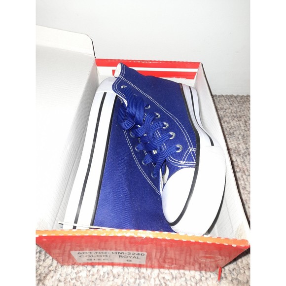 Blue and White Sport Shoes by The Collection Size 8 (fit like size 7) NWT - Picture 1 of 7